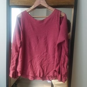 EXPRESS Pink Cold Shoulder Pullover
